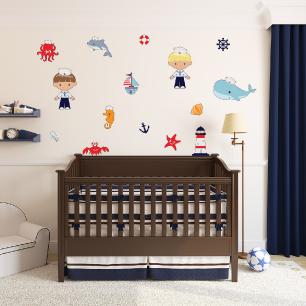 Wall decal the small sailors