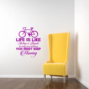 Sticker Life is like riding a bicycle design