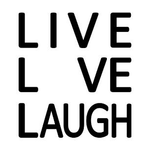 Adesivo Live Love Laugh