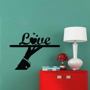 Wall decal Love served on a plate