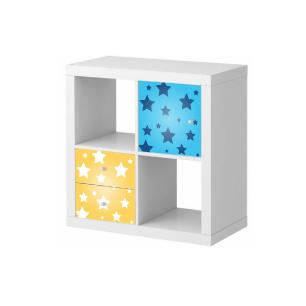 Sticker meubles Ikea Étoiles sur fond bleu