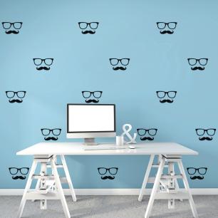Wall decal Reason glasses and mustaches