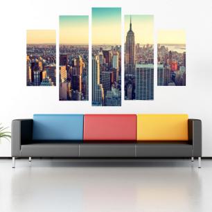 Wall decal New York 5 parts