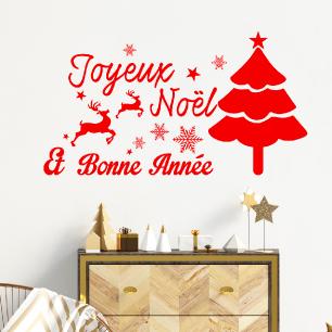 Sticker Noël joyeux noël et bonne année