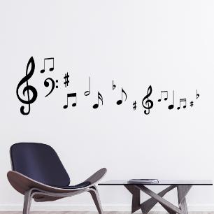 Musical note stickers