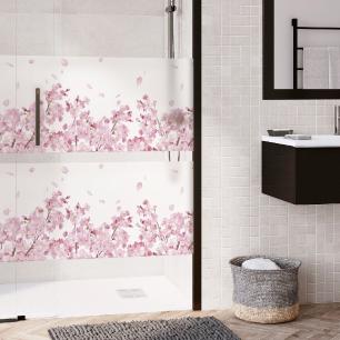Blackout and privacy sticker for window 200 x 40 cm cherry blossoms