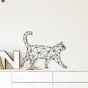Wall decal origami cat design