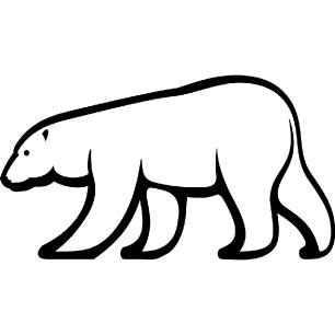 Polar bear standing  Wall decal