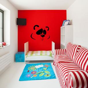 Panda with smile wall decal