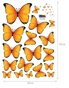 Sticker Papillons jaunes