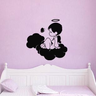 Wall decal Little angel and clouds