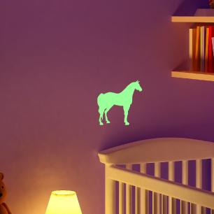Sticker phosphorescent cheval