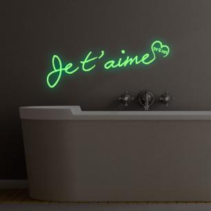 Wall decal Glow in the dark Je t’aime Toi & Moi