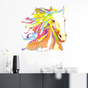 Sticker pop art cheval