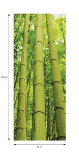Pegatina de puerta 204 x 83 cm - Bambú