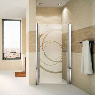 Shower door wall decal Design curves