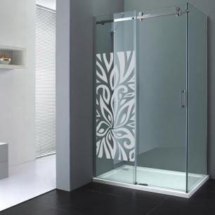 Pegatina ducha puerta Flor design