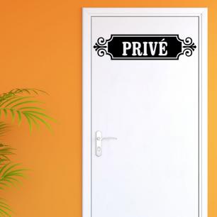 Vinilo de puerta diseño privé