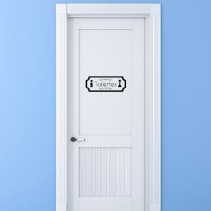 Muursticker badkamer ontwerp deur