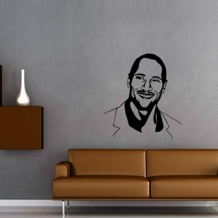 Wall decal Dwayne Johnson Portrait