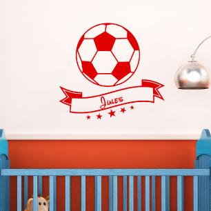 Wall decal Customizable names Soccer ball
