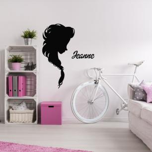 The braided queen Wall decal Customizable Names