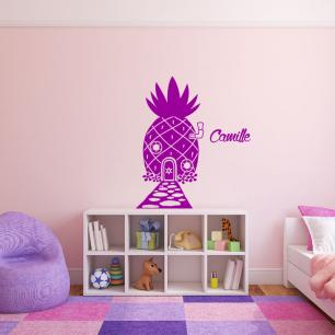 Pineapple house Wall decal Customizable Names