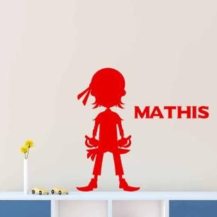 Litlle pirate Wall decal Customizable Names
