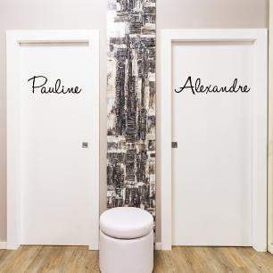 Wall sticker customisable name  school friendly