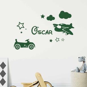 Car and plane Wall decal Customizable Names