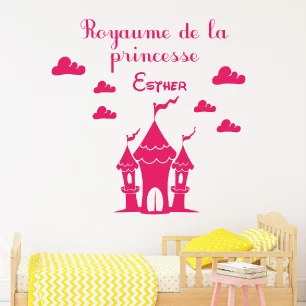Sticker prénom personnalisé Royaume de la princesse