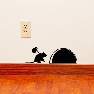Wall decal Mouse go to trip