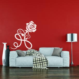 Wall decal sparkling rose