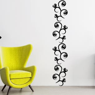 Wall decal Roses on curly stems