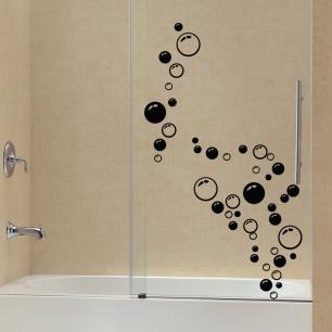 Sticker salle de bain bulles de savons