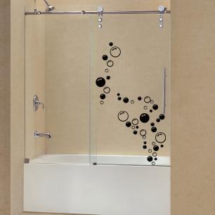 Wall decal bathroom soap bubbles