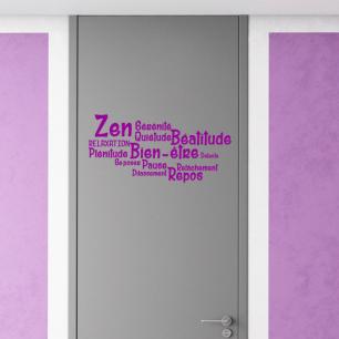 Wall decal bathroom quote Zen, well-being, rest