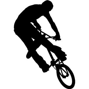 Muursticker  sport fiets