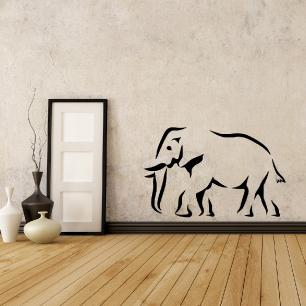 Sticker Silhouette d'éléphant