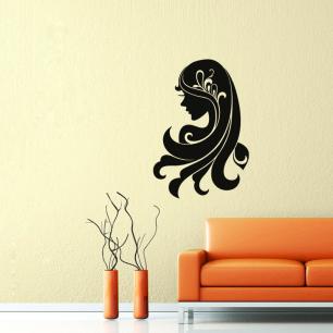 Wall decal Silhouette of a pretty girl