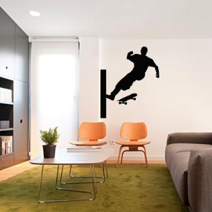 Wall decal Silhouette Skateboard player