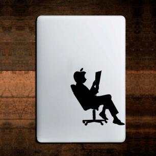 Sticker Silhouette sur une chaise de bureau