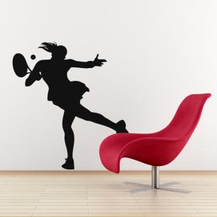 Wall decal Silhouette tennis player