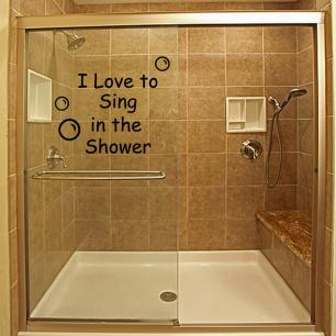 Wall decal Sing shower