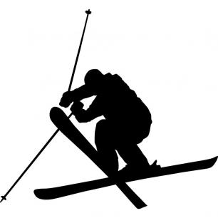 Muursticker ski acrobaat 2