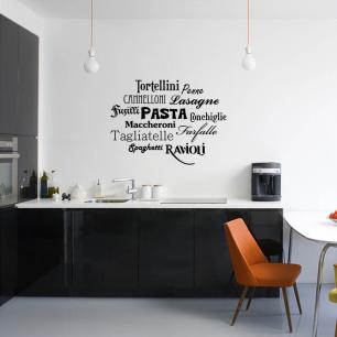 Wall decal Kinds of pasta decoration