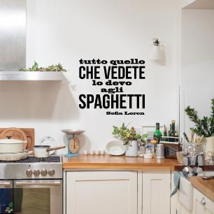 Wandtattoo Spaghetti – Sofia Loren