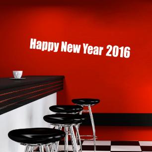 Sticker texte Happy New Year personnalisable