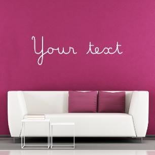 Wall sticker customisable text school endearing