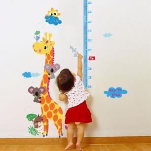 Giraffe and koalas kidmeter wall decal